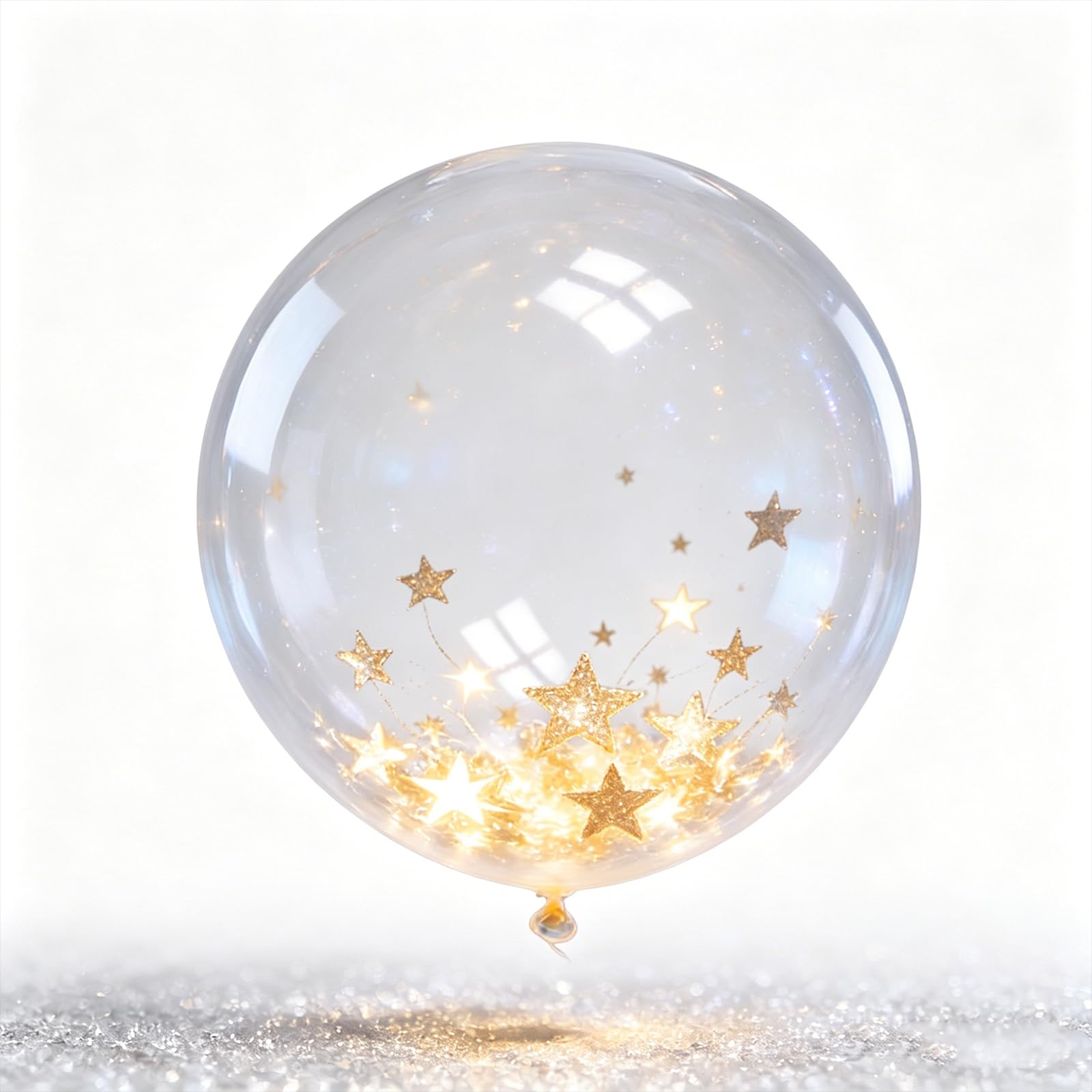 10 PCS 24 Inch Transparents Bobo Balloons, Round Bubble Transparent