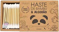 Valious Hastes Flexiveis De Bambu Com Ponta De Algodão C/200 Unds