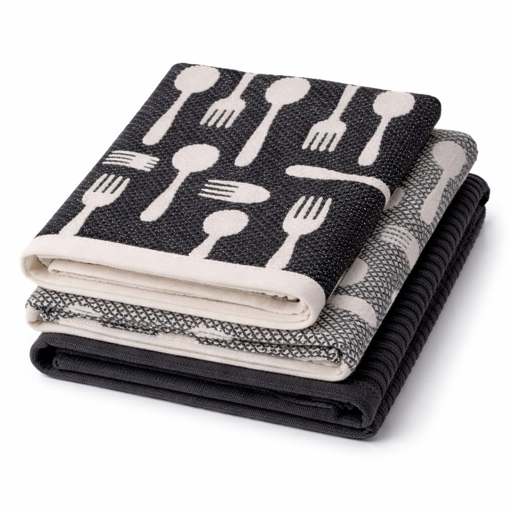 mosjos 4 pack hand towels, cotton sage green and white floral kitchen towel, soft and absorbent hand drying towels 18 x 28