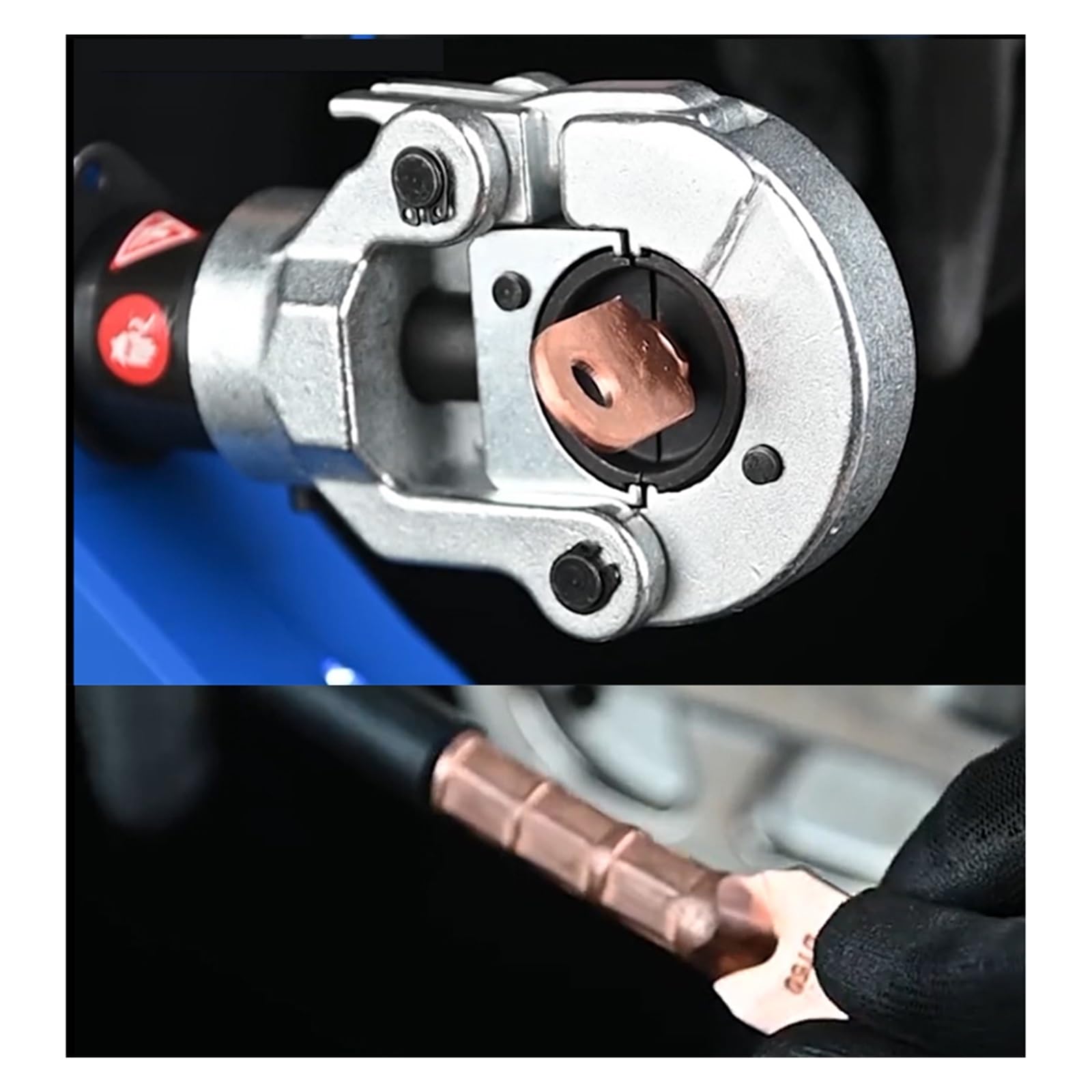 Alicates hidráulicos eléctricos EZ-300/EZ-400, Cable recargable, alicates de prensado terminales cobre y aluminio, batería litio 18V para piedras preciosas