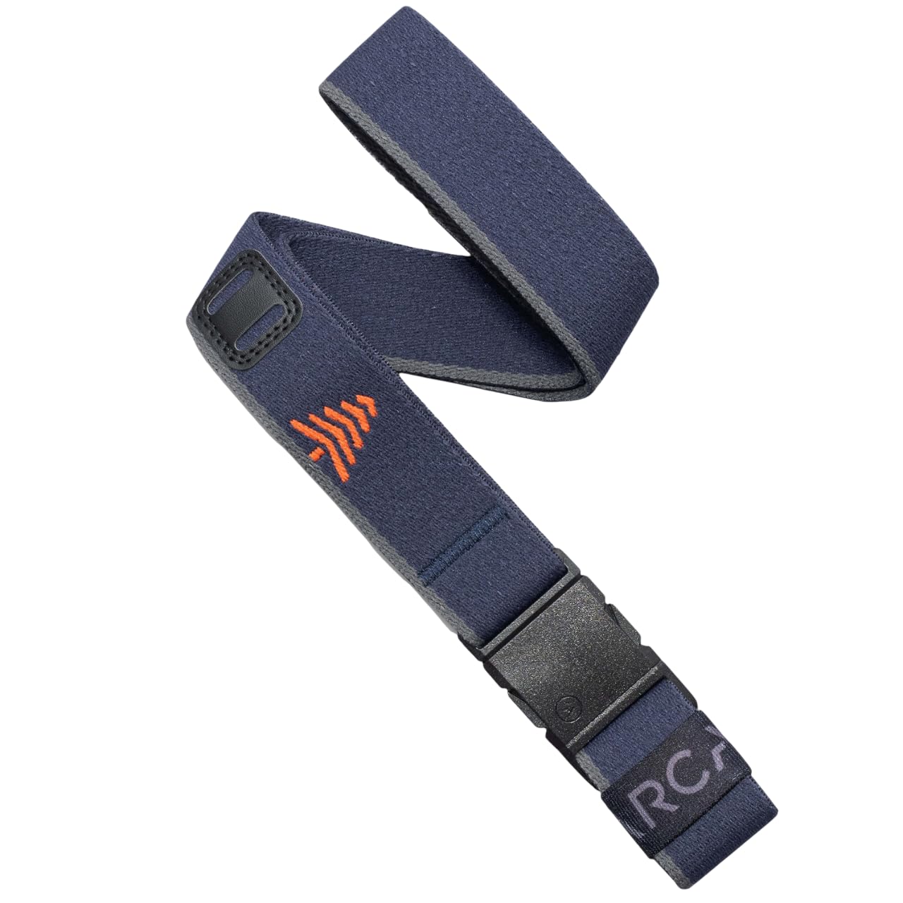 Arcade Belts Blackwood Youth - Cinturón de aventura unisex A2, elástico resistente, hebilla sin metal, azul marino/llama