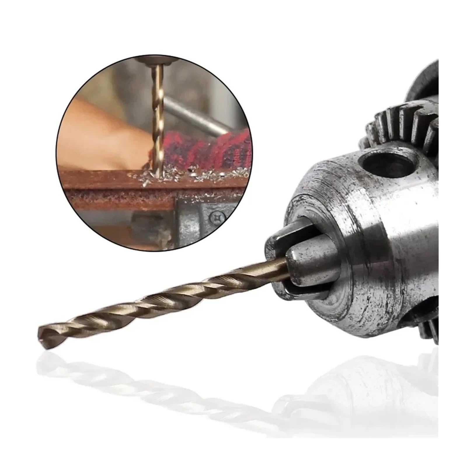 Brocas HSS de cobalto M35, 10/20/50 Uds., for perforación acero inoxidable | Brocas de cobalto con mango recto for mecanizado de metales duros y acero inoxidable(20pcs)