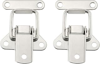HJGarden 2PCS Stainless Steel Hasp Toggle Latch Buckle Small Lock for Case Jewelry Wood Box