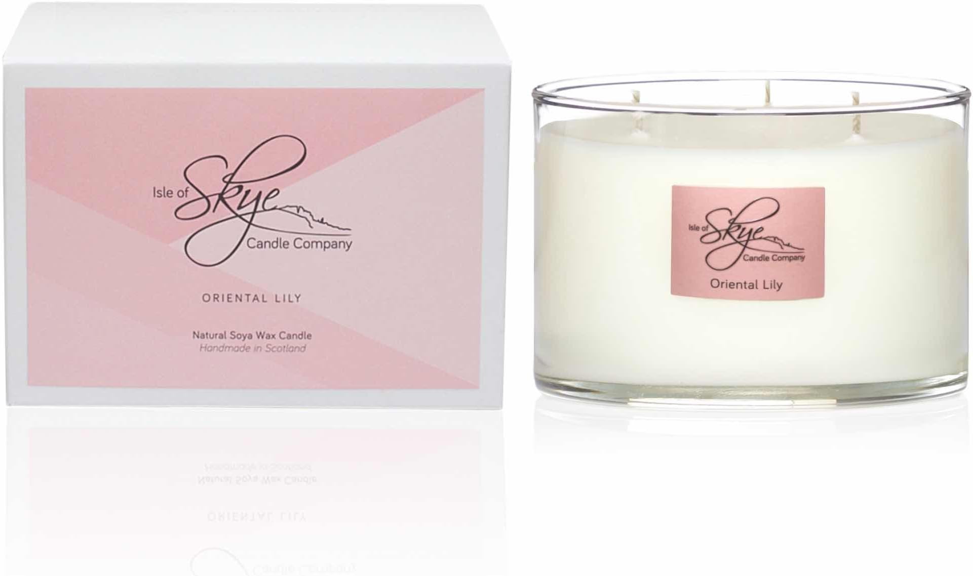 Oriental Lily Handmade Natural Candle (Three Wick) - Isle of Skye Candle Company