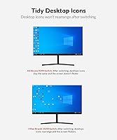 Vista 5 de Conmutador KVM AV Access 1 Monitor 4 Computadoras (3 Computadoras de Escritorio y 1 Portátil), Carga Rápida USB-C para Laptop, Pantalla HDMI