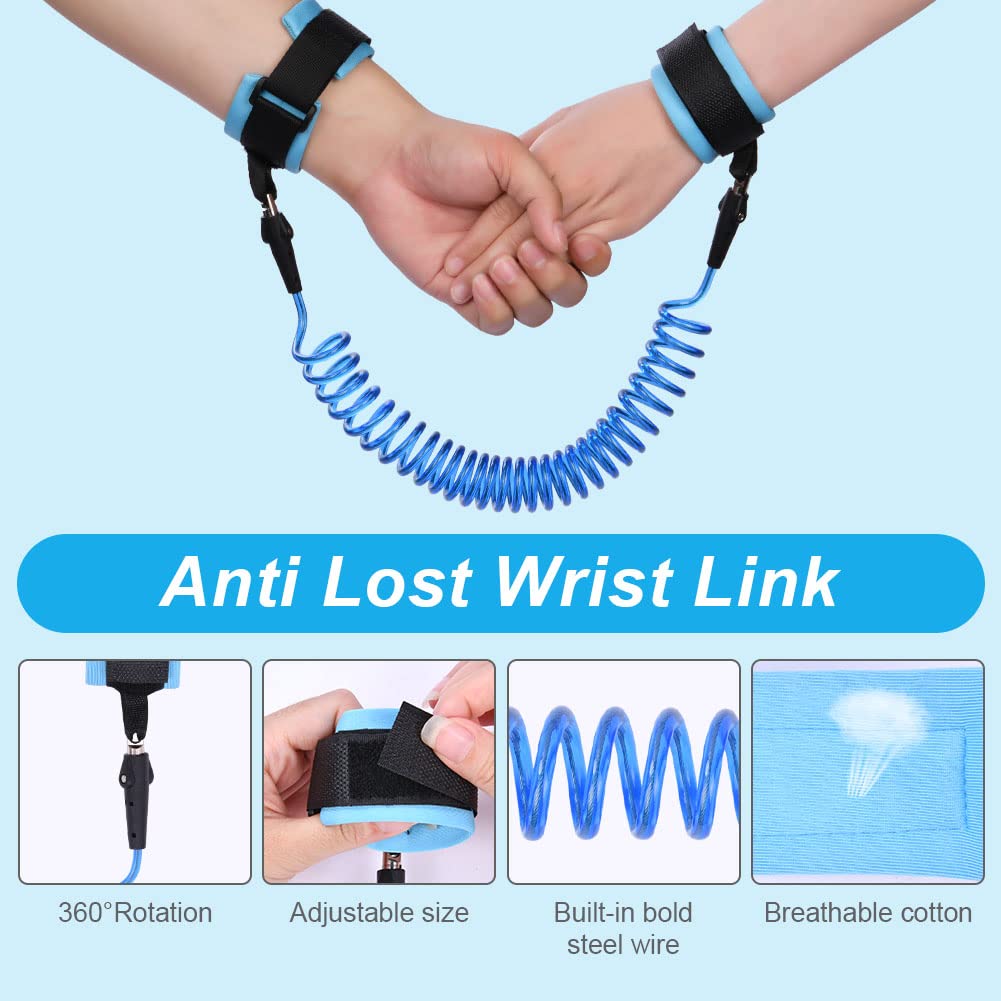Harnais de Sécurité Enfant 2.5M Anti perdu Ceinture Facile à Mettre et Enlever Tout-Petit Voyage
