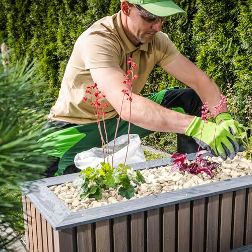 Relaxdays Marmorkies, 5kg, Dekosteine, 25-40mm, Kieselsteine, Gartenkiesel, Beet, Blumentopf, Grab, Zierkies, weiß