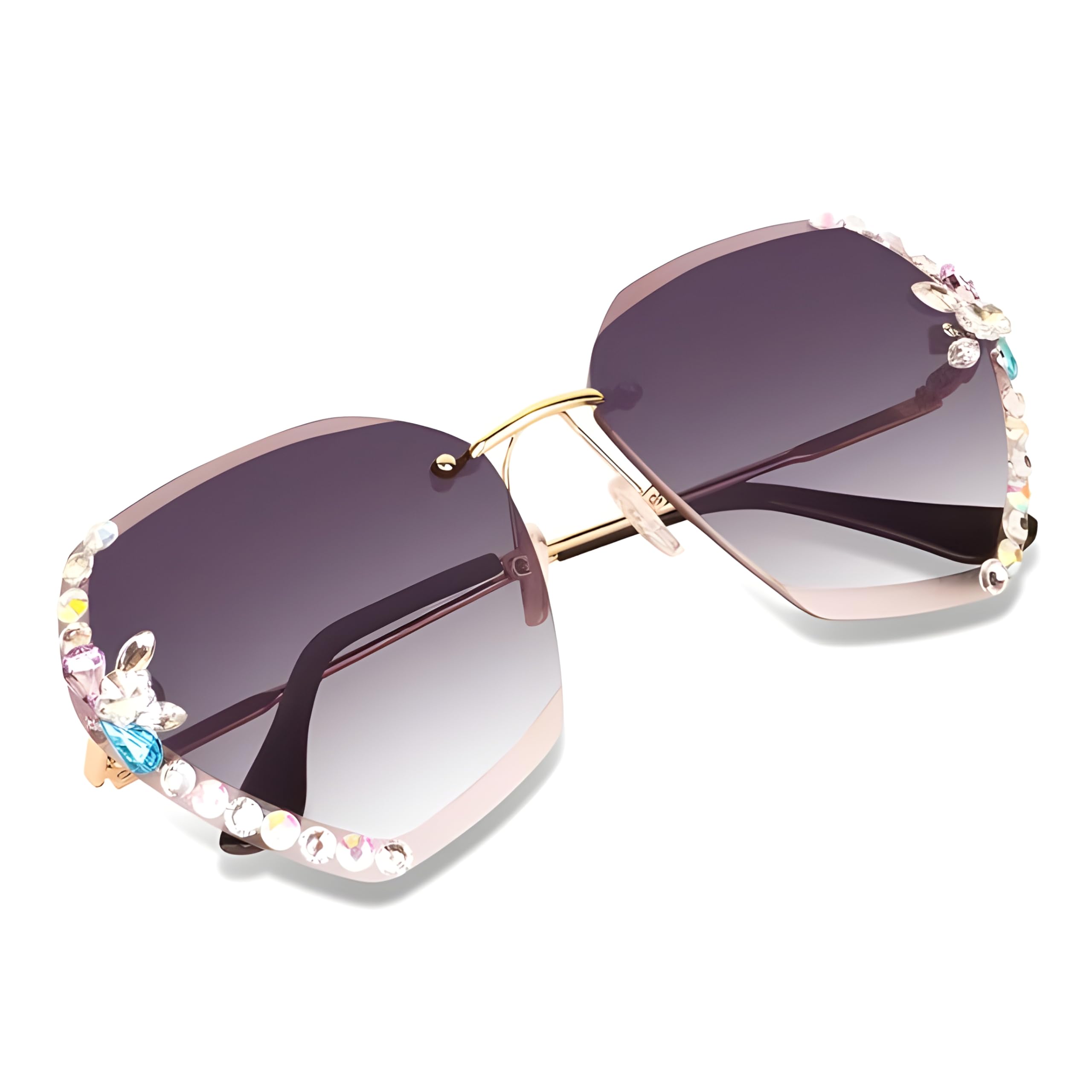 desizer Desire Vintage Rimless Square Rhinestone Sunglasses Women Retro Cutting Lens Luxury Bling Diamond Sun Glasses Female Party Eyewear-picture-11