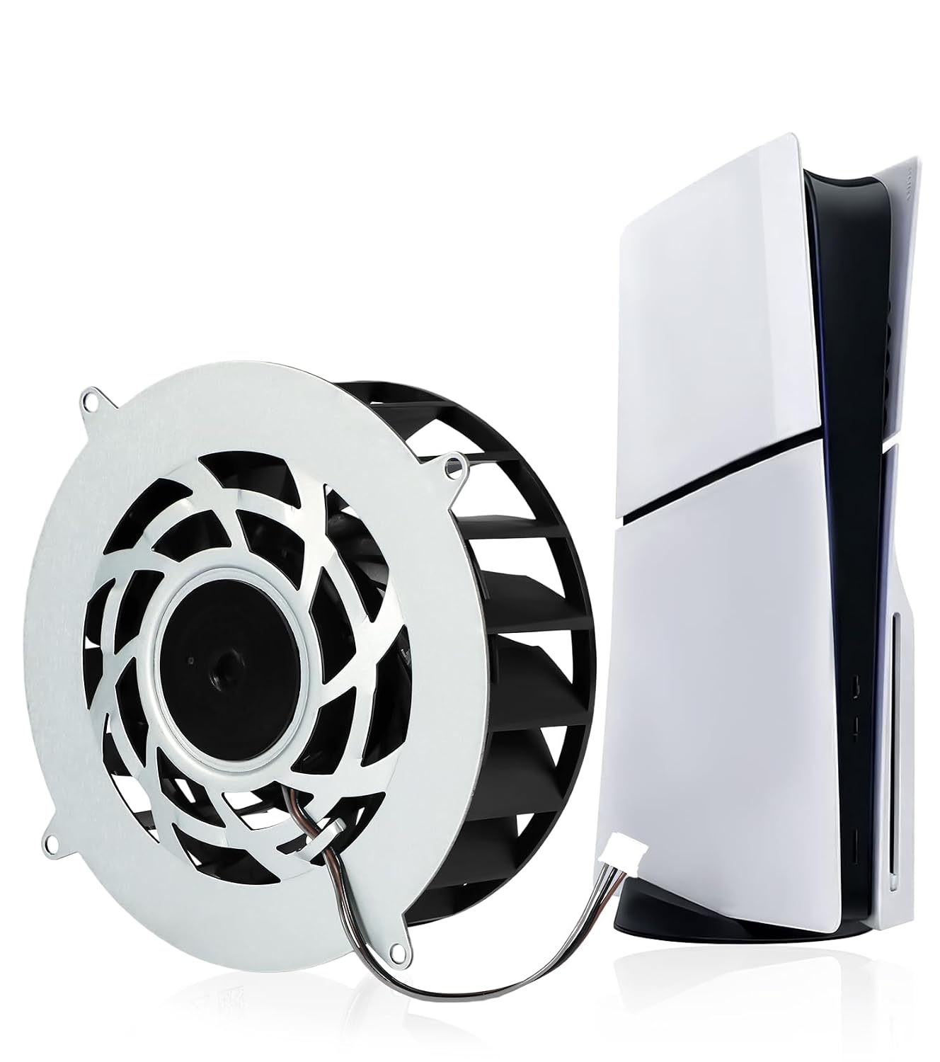 Replacement Internal CPU Cooling Fan 19 Blades Ultra-Quiet High-Speed Motor Compatible with PS5 Slim Disc/Digital Edition, Includes T8 Screwdriver image 3