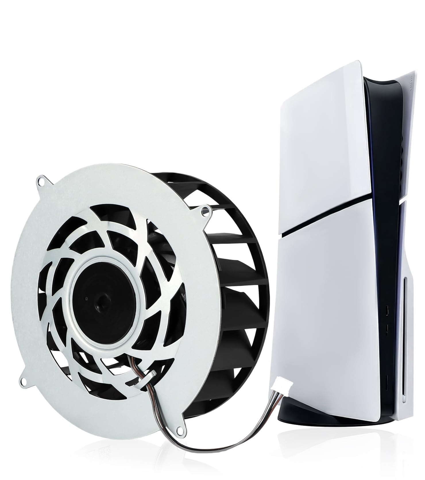 Ventilador de refrigeración interno de repuesto para consola PS5 Slim, 19 cuchillas, incluye destornillador T8