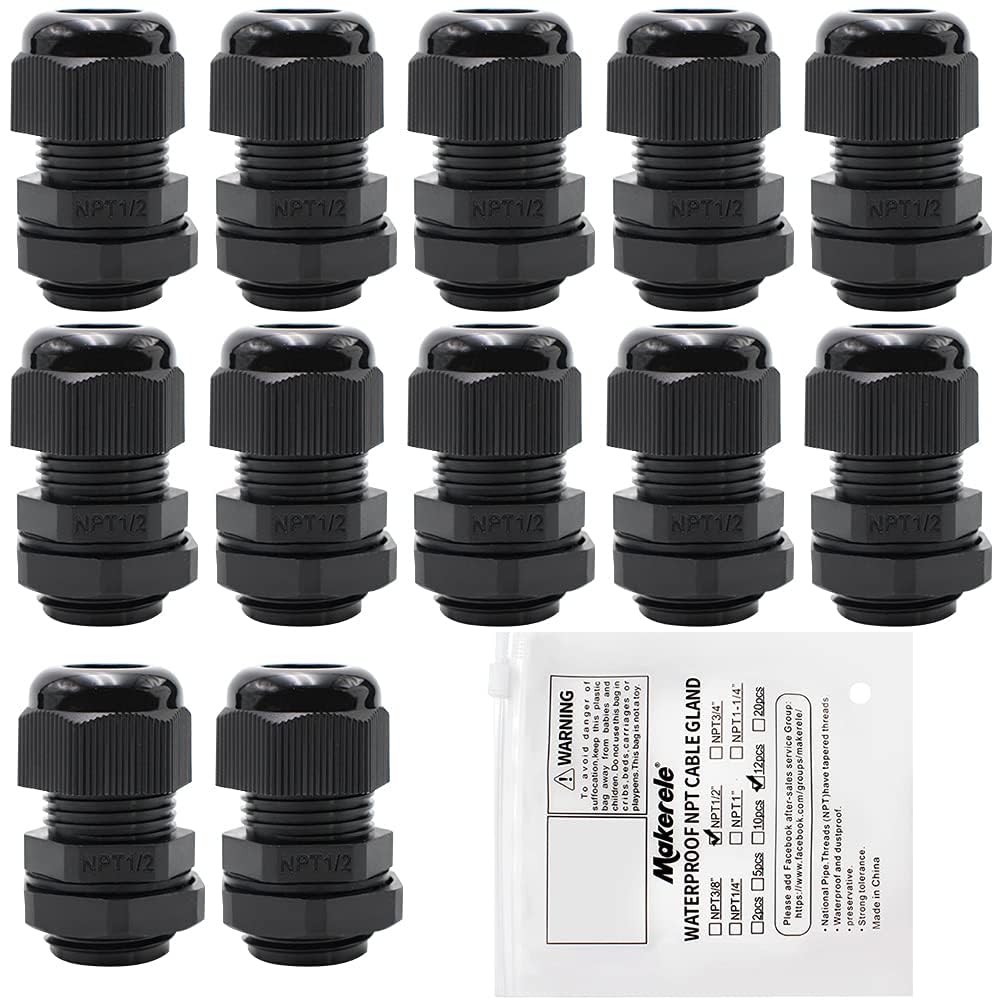 MAKERELE Cord Grip NPT Cable Glands Kit for Electrical Waterproof Box — Amazon image 21
