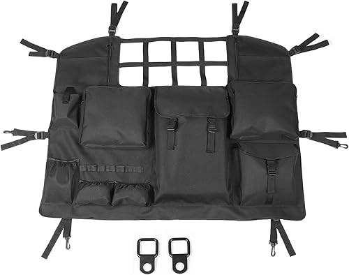 Miniatura 8 de RT-TCZ Organizador de bolsa de almacenamiento para maletero Wrangler JK JL con múltiples bolsillos, kits de herramientas, bolsa de carga para Jeep