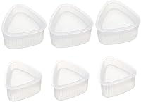 Vista 1 de luzen Caja de molde de plástico transparente para sushi, 6 unidades, forma triangular, para hacer moldes para hacer sushi, herramienta de cocina