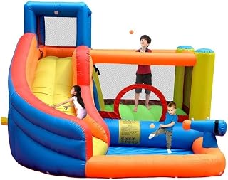 Inflatable Bounce House Inflatable CastleWater Slide Home Trampoline Child Jumping Bed Small and Amusement Toys(Outdoor Entertainment) (Colors 280 * 320 * 210cm) (Colors 280 * 320 * 210cm)
