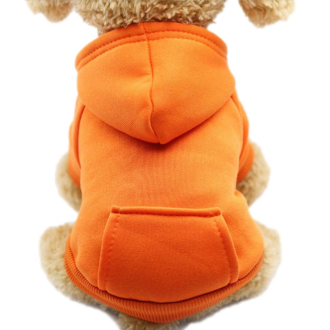 Dog Hoodie Small Dog Sweaters Puppy Boy or Female Dogs Outfits Medium Doggie Christmas Custume Mini Dachshund Clothes (Yellow B, X-Small)