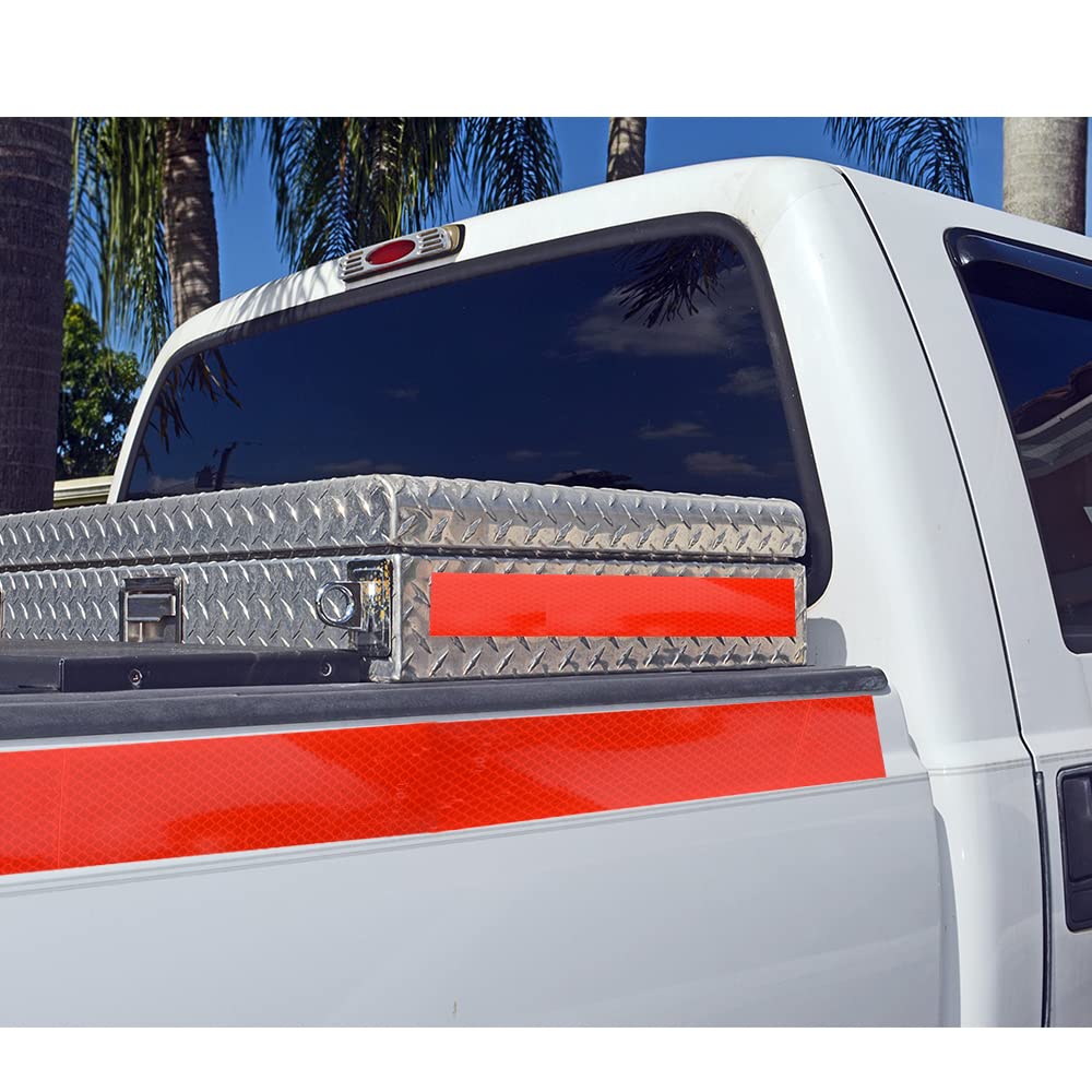 Reflective Tape 2 inch Wide 75 FT Long High Intensity Red Trailer Reflector Safety Conspicuity Tape for Vehicles Trucks Bikes Cargos Helmets