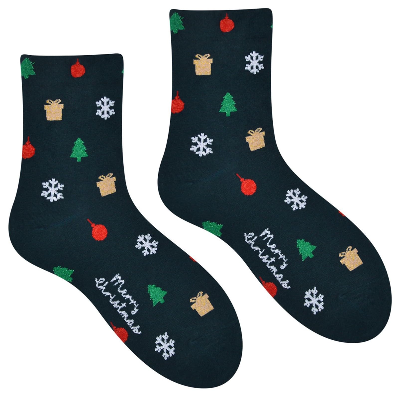 Calcetines de Navidad para mujer, acogedores calcetines de dibujos animados para el hogar, calcetines de Navidad, árbol de Navidad, copo de nieve, calcetines gráficos para mujer, calcetines de dibujos
