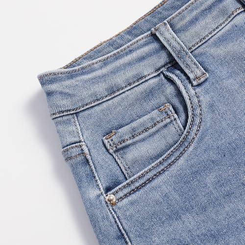 Women's High Elasticity Tight Fitting Split Denim Long Skirt, Fashionable and Classic Denim Long Skir4