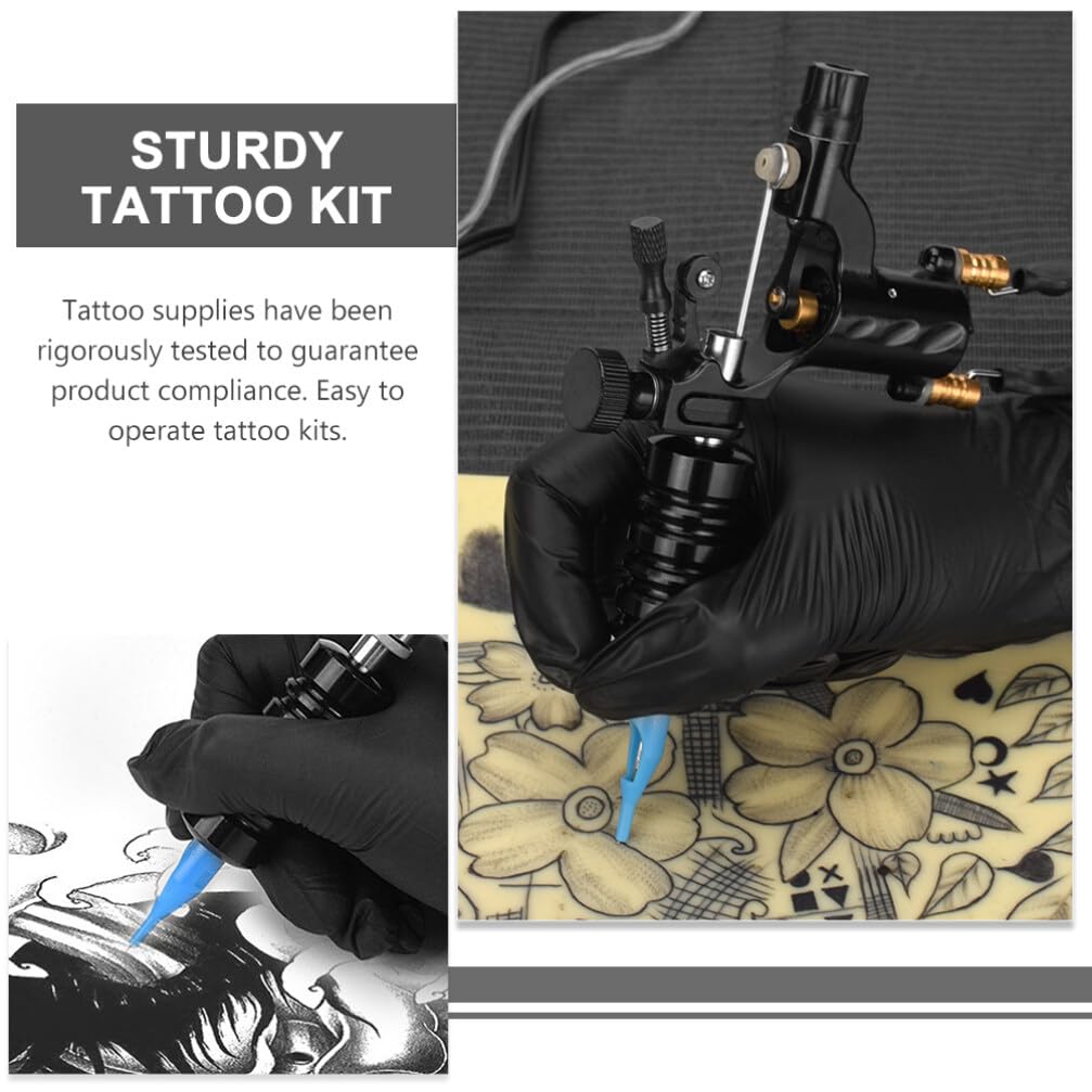 Lurrose 1 Satz Komplettes Tätowierset Rotierende Tätowiermaschine Tätowiermotor (Eu-Stecker).