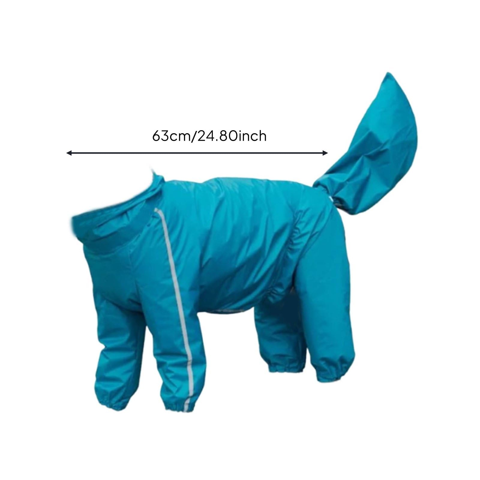 1 Pezzo Impermeabile Canino Antipioggia Poncho Tuta Riflettente Cappuccio Trasparente Cerniera Posteriore Facile da Indossare Copricoda Amovibile, style to 5, 10XL
