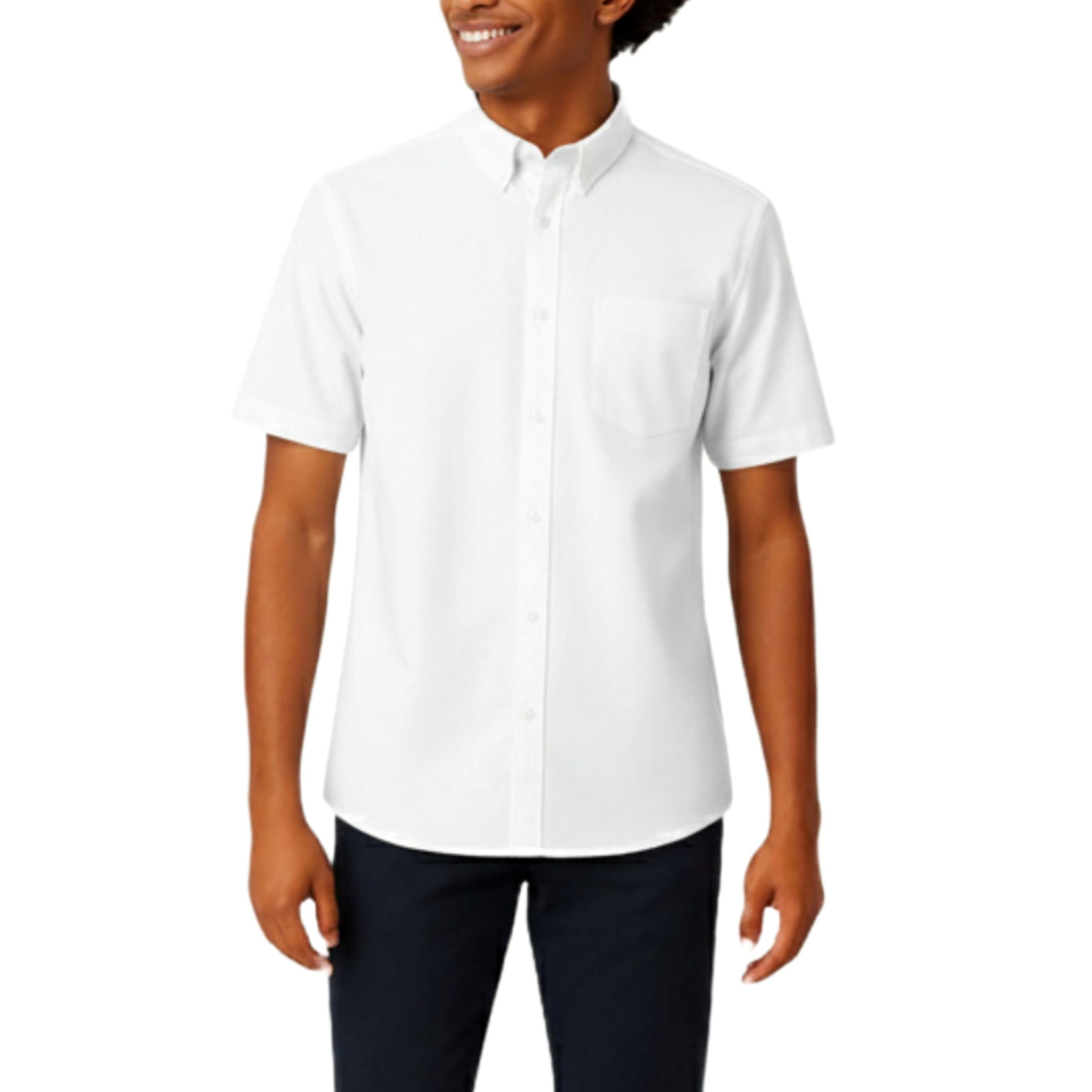 French Toast Boys Short Sleeve Classic Poplin Dress Shirt
