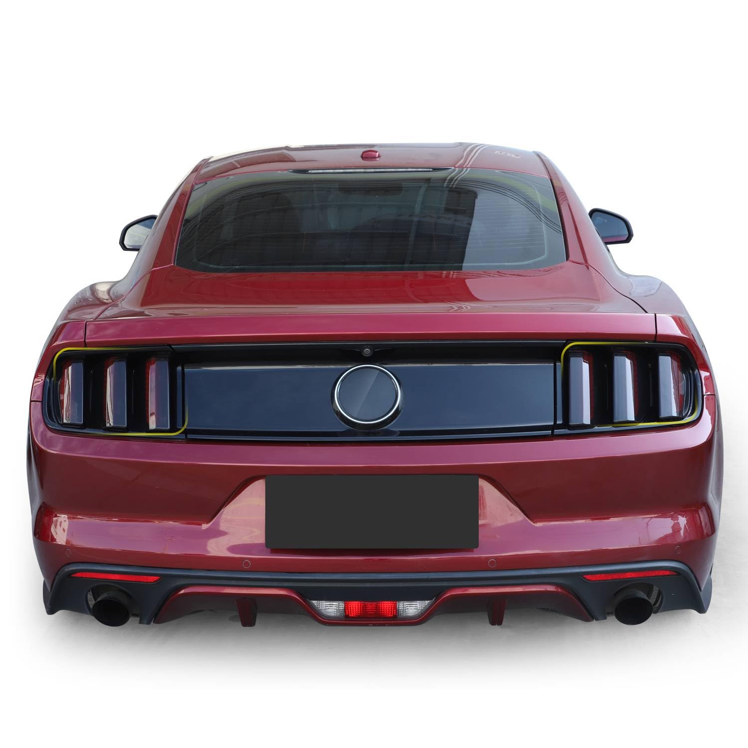 JeCar Copertura per fanali Posteriori Mustang, Accessori compatibili con Ford Mustang 2015 2016 2017 (Nero Fumo)