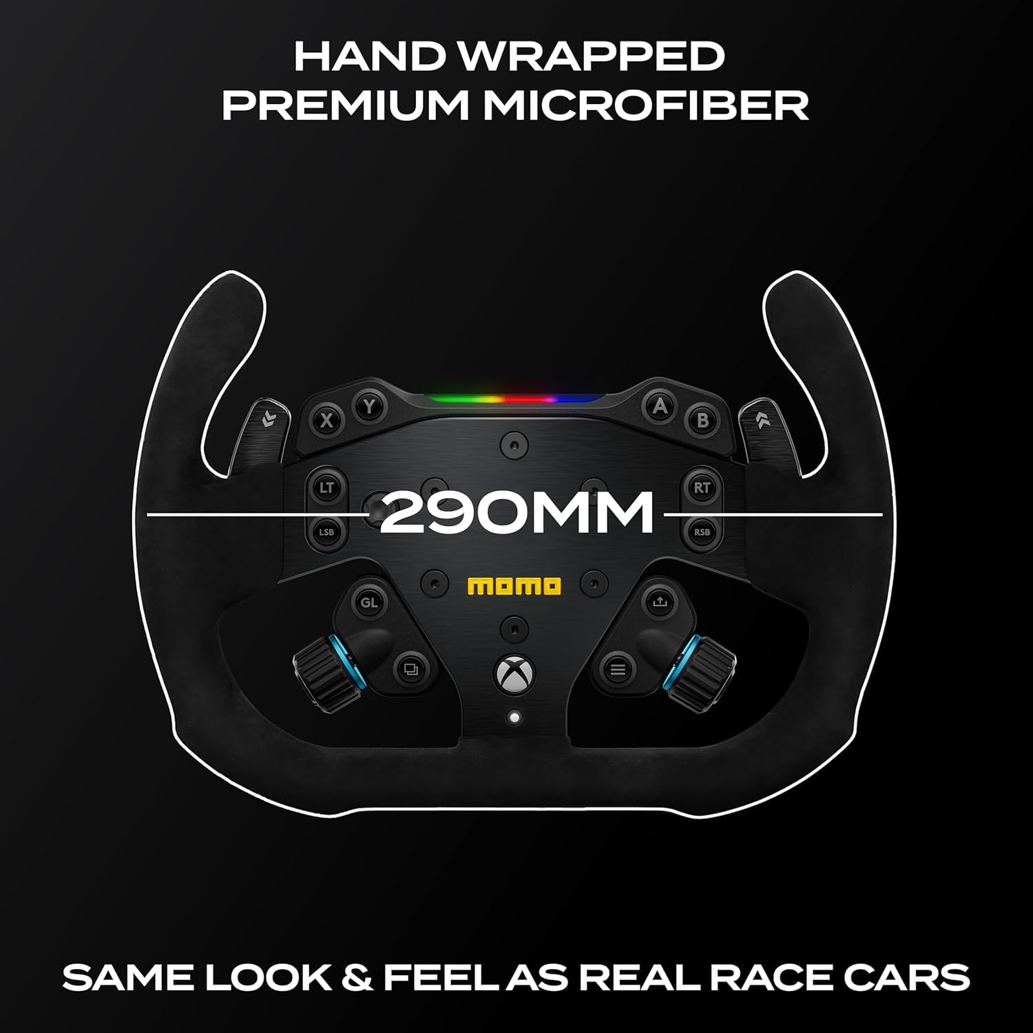 MOMO SIM GT-RACER 290 Racing Steering Wheel, Compatible with