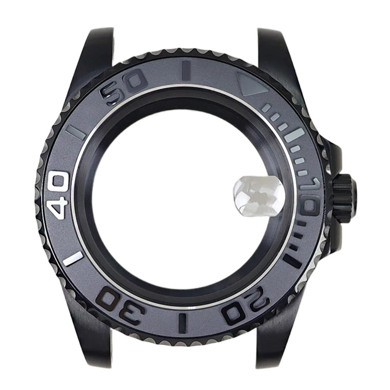 Boîtier de Montre 40 mm avec Verre Saphir et Fond Transparent en Acier