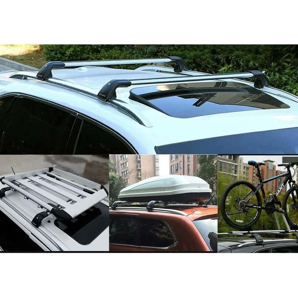 TULDYS Aluminium Dachträger für Ford Ecosport 2013-2020, Dachgepäckablage Railing Track Schienen Querstangen Zubehör, Silber