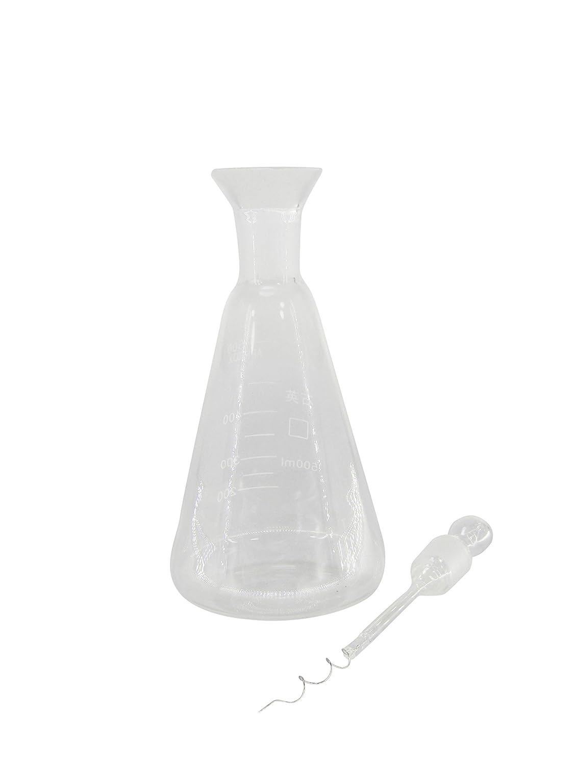 500ml Quartz Oxygen Combustion Flask with Platinum Gold Wire