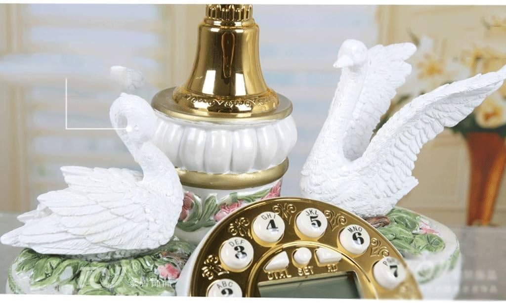 Antique Phone, Retro Vintage Telephone Phones Classic Desk Landline Phone with Real Time & Caller ID Display for Office Home Living Room Decor, Wonderful Gift (Color : B) (A)