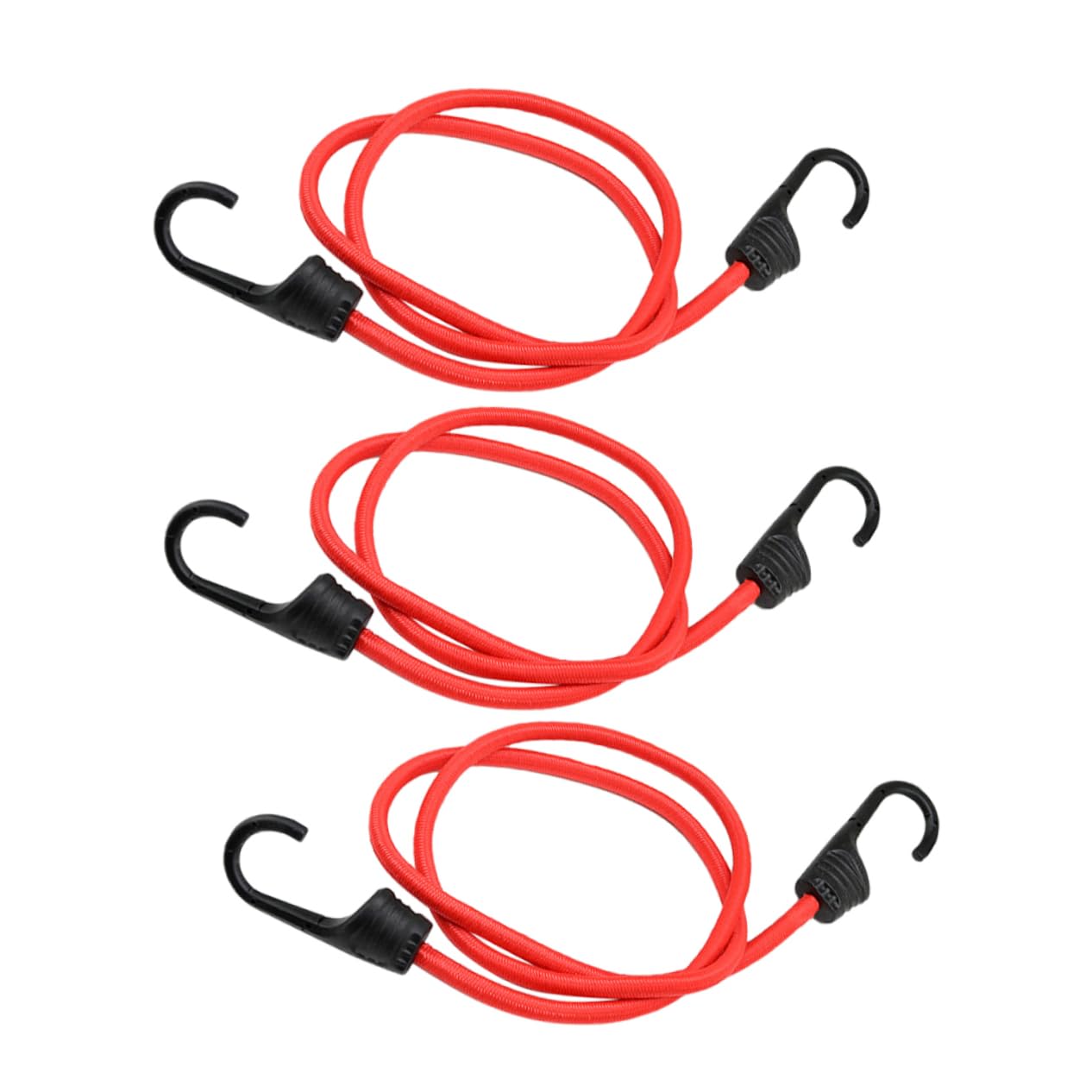 GOOHOCHY 3pcs Elastic Hook Rope Motorcycle Luggage Straps Luggage Belt Luggage Security Straps Fastening Cord Strap Car Luggage Strap Cargo Binding Strap Binding Device Red Elastic Rope