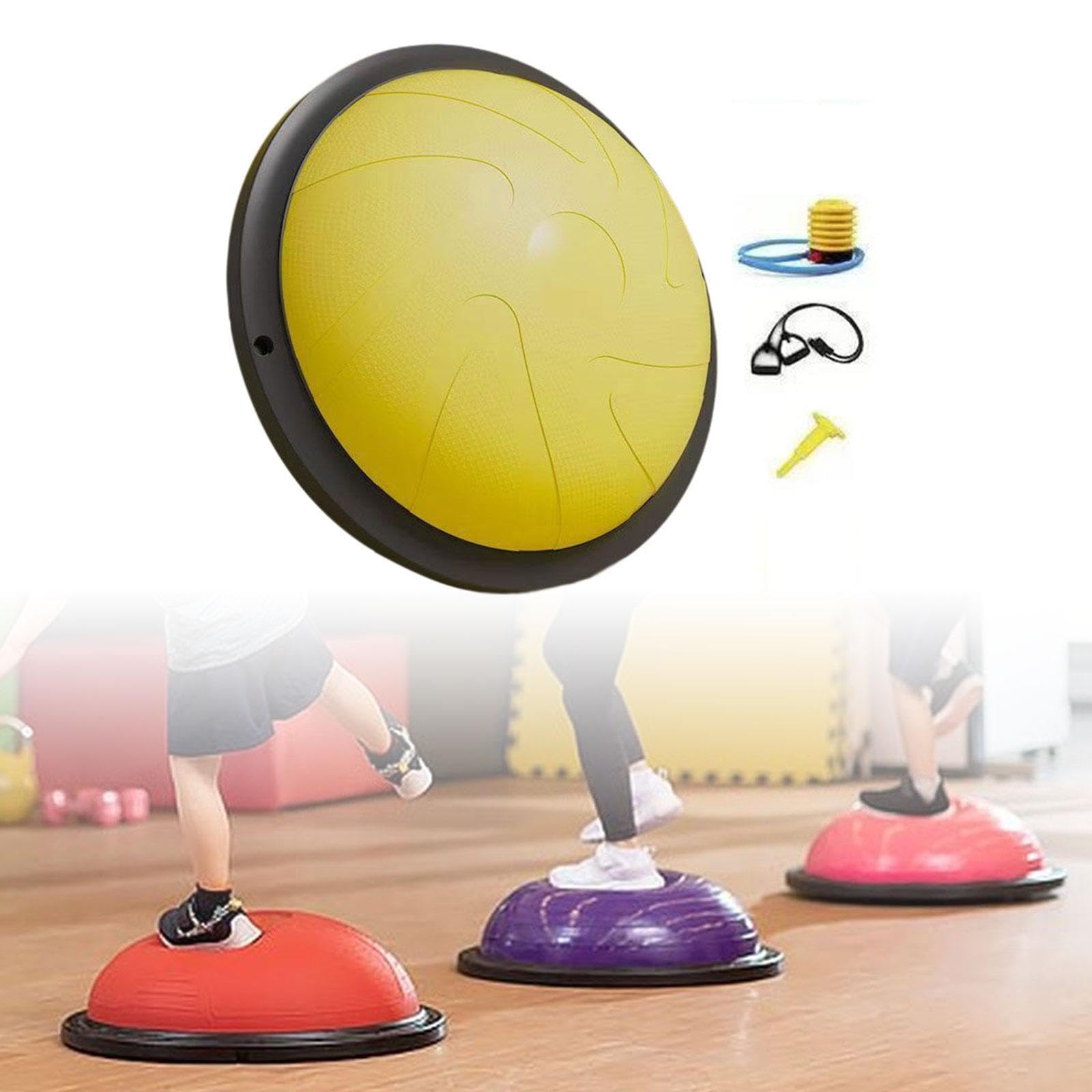predolo Demi-Ballon d'exercice, Ballon de, Coussin de Pilates, Planche d'équilibre Gonflable pour la Maison, Le Travail, Le Fitness, la