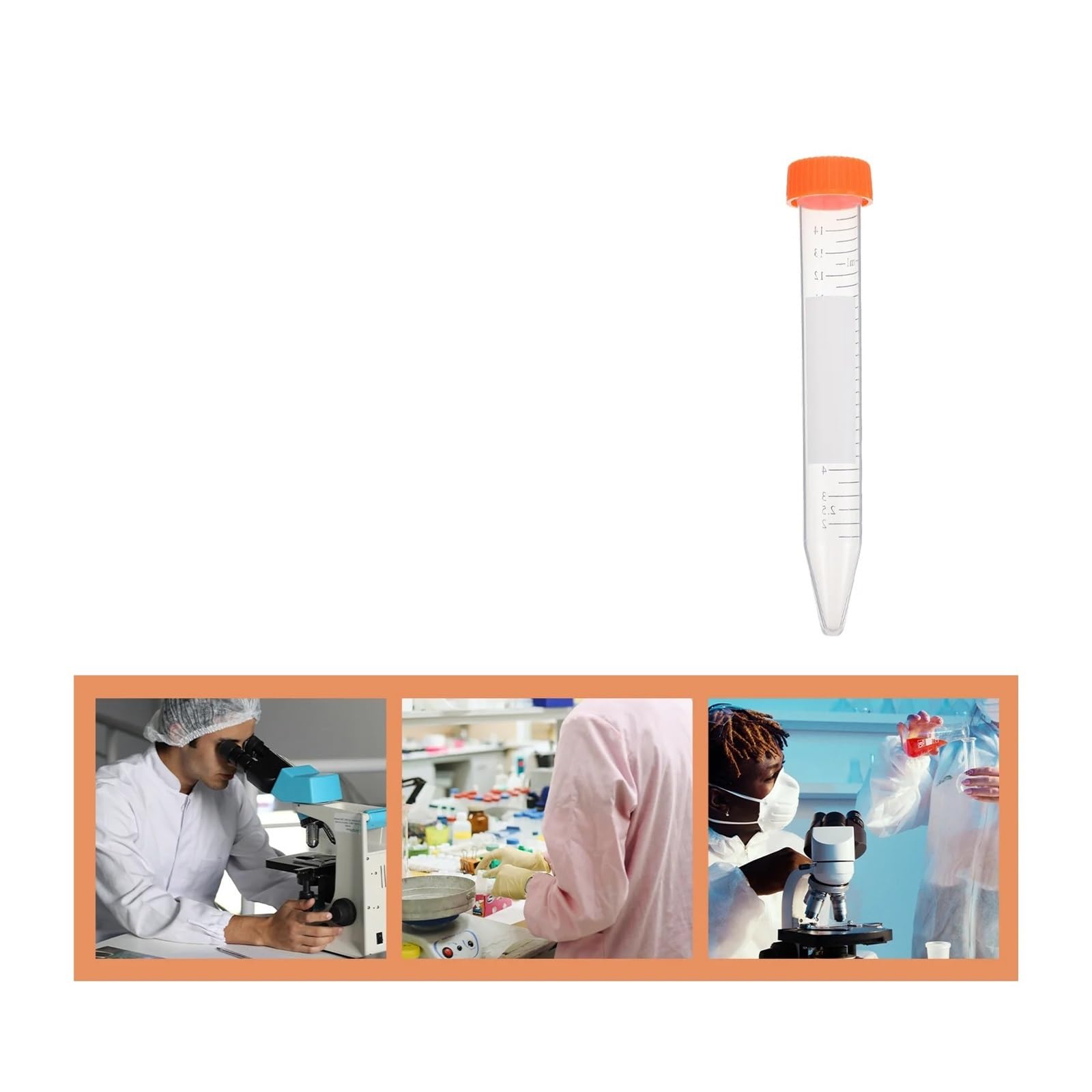 yingyingjia 25 szt. probówek wirówkowych 15 ml fiolek wirówkowych Probówka do wirówek naukowych z zakrętką stożkową na dnie fiolki na próbki laboratoryjne pojemnik