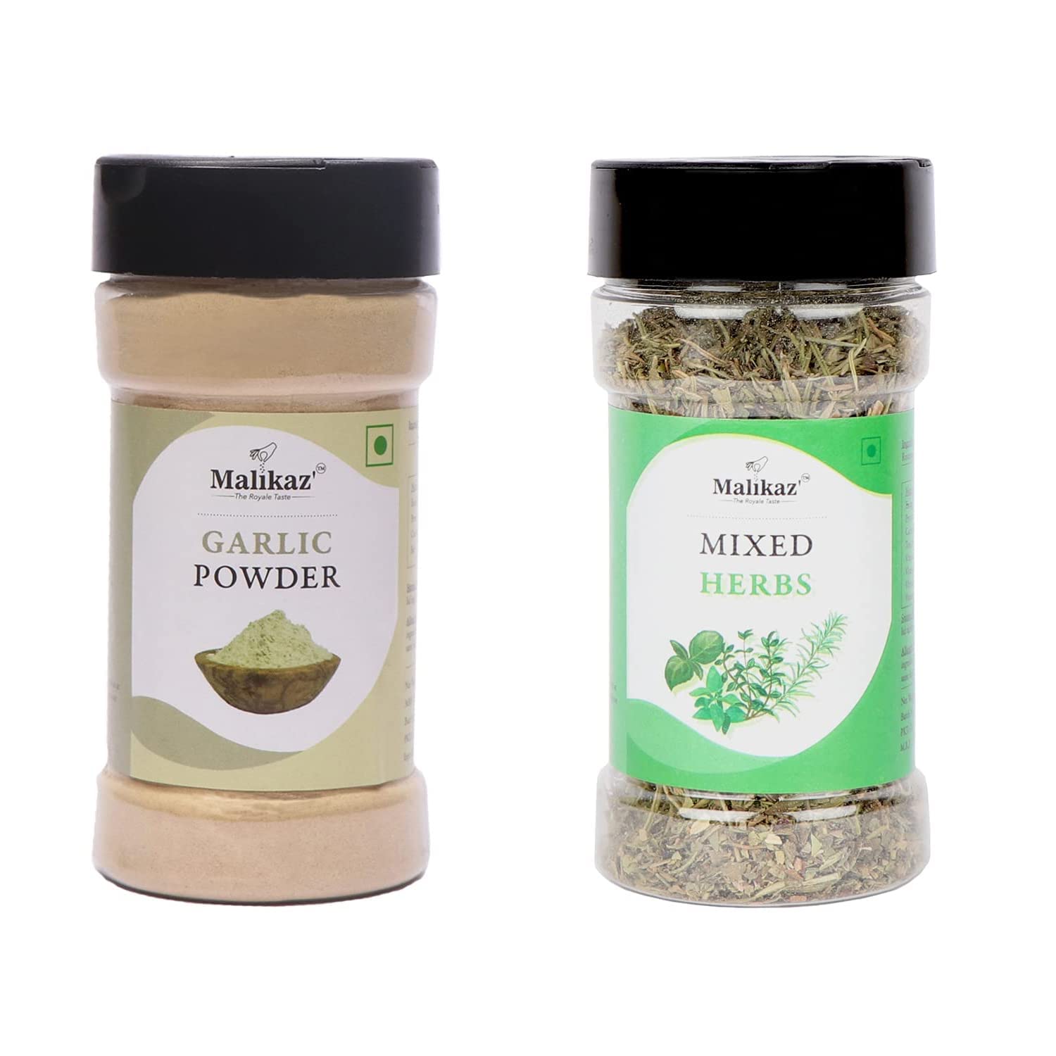 Malikaz The Royale Taste Mixed Herbs Garlic Combo (Dried Mixed Herbs, 35g | Garlic Powder, 80g), 135g (B0BS6SMSN2) Amazon Price History, Amazon Price Tracker