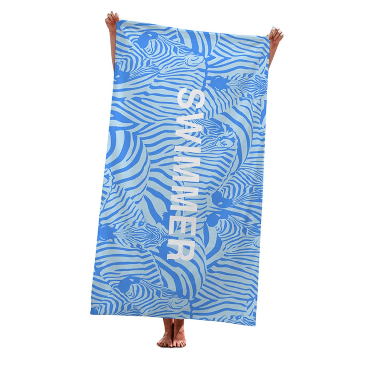 PRETYZOOM 3 Pz telo mare asciugamano portatile asciugamano palestra da bagno per bambini da viaggio in microfibra arazzo telo da piscina resistente all'usura Blue