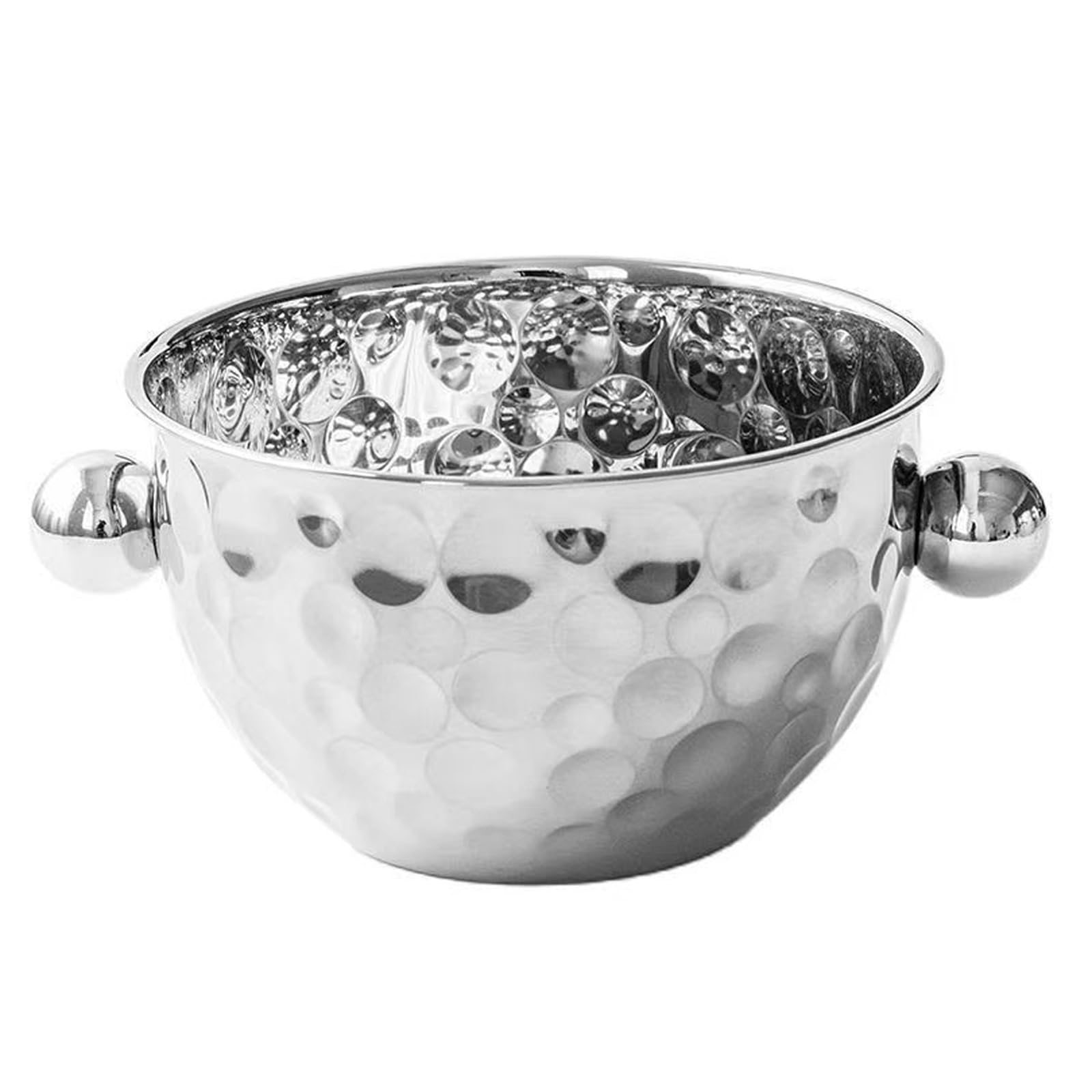 HZBB Stainless Steel Fruit Bowl Ice Bucket Large Capacity Washing Basket for Cooking Baking and Food Preparation Enduring Stainless Steel Fruit Bowl