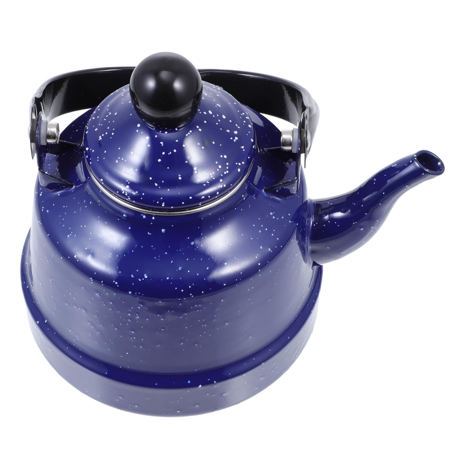 DOITOOL Emaille Teekessel Vintage Emaille Teekanne 1.1L Porzellan Teekessel Camping Kaffee Wasserkocher Herd Kessel Heißwasser Boiler Topf für Heißwasser Tee Zubehör