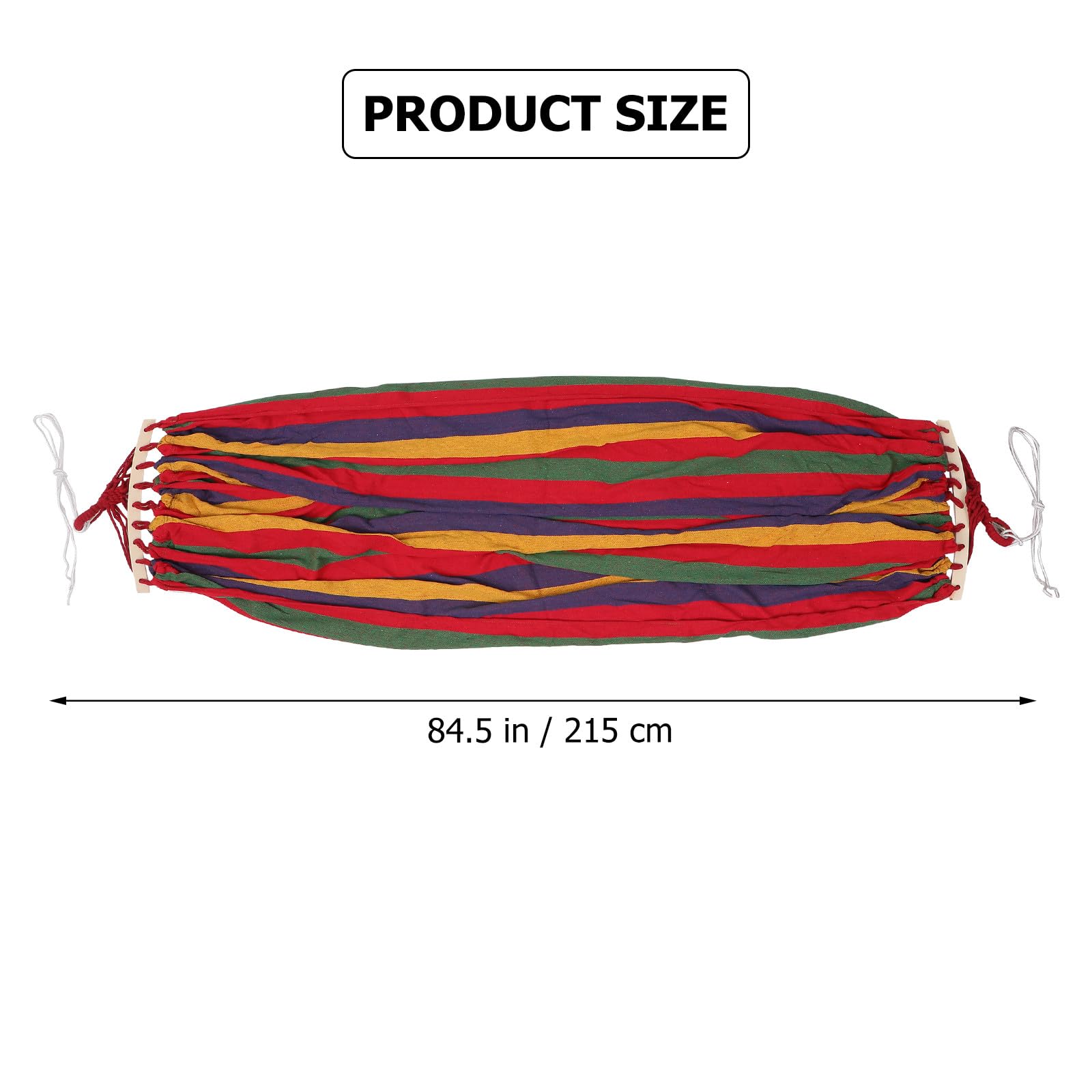 POPETPOP Hamac Anti-Roulis Double Largeur en Toile Rayée avec Boucles Rouges Hamac de Jardin Plage Portable et Léger pour Randonnée Terrasse et Camping