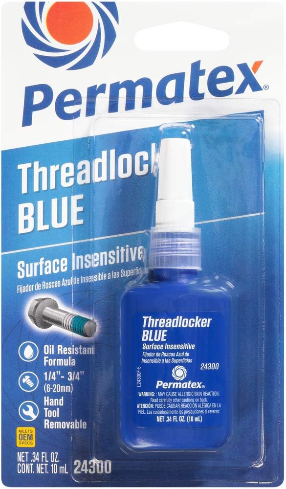 Permatex 24300-6PK Surface Insensitive Threadlocker Blue, 0.34 oz. (Pack of 6)