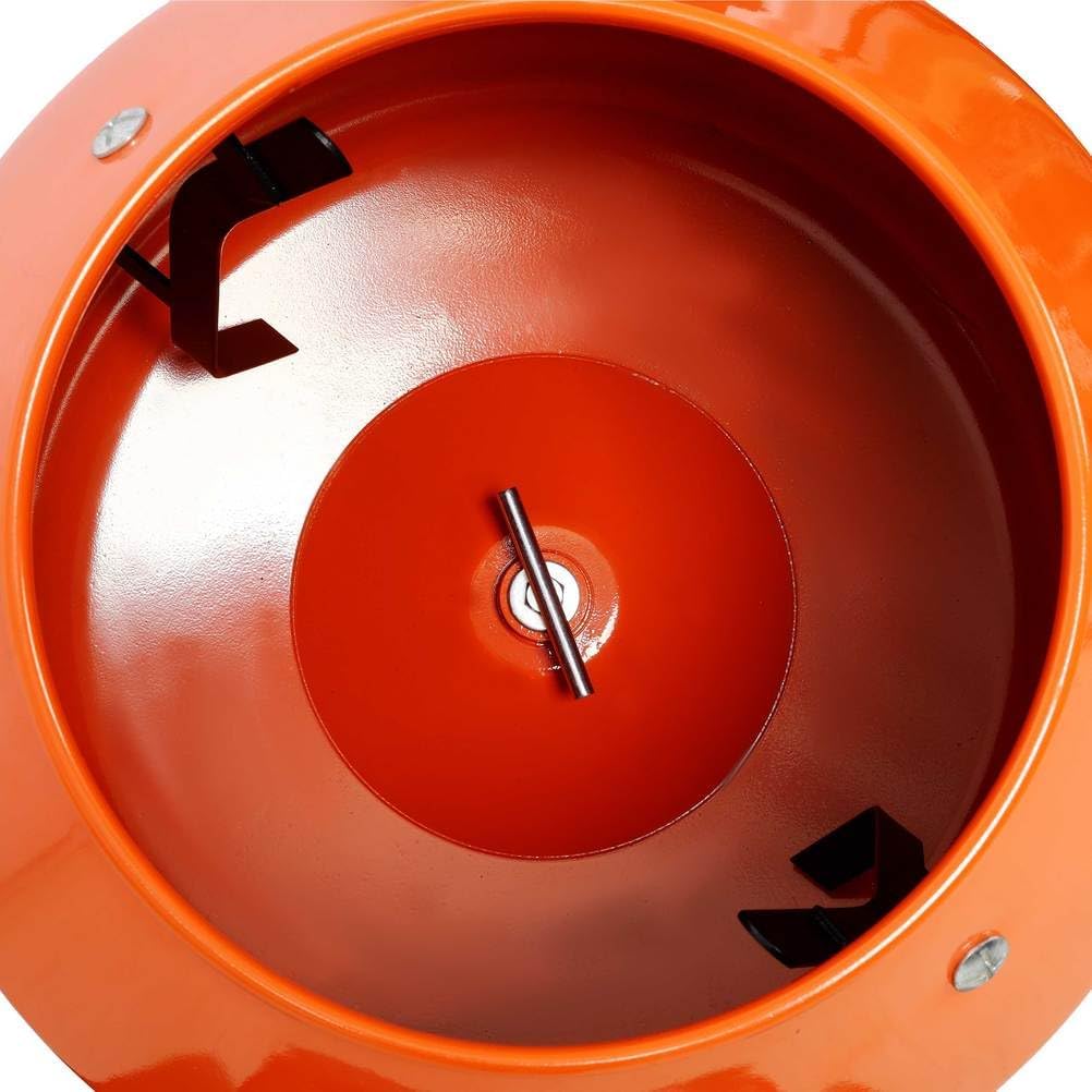 5 Cu.Ft Portable Electric Cement Mixer, 1/2HP 110V Concrete Mixer Machine with Poly Drum & 10" Wheels, Heavy Duty Mortar & Stucco Mixing Tool for Construction, DIY, and Farm Use (Orange)