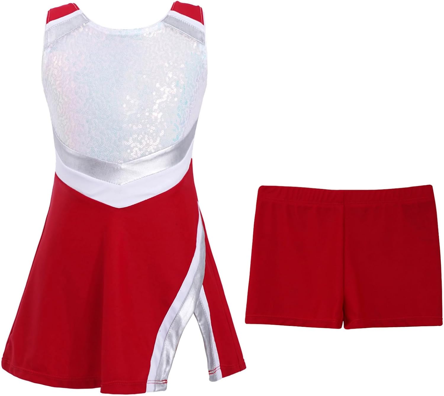 Hansber Little Big Girls Cheer Leader Activewear for Tennis Golf Running Cycling Junior High School Cosplay Fancy Costumes