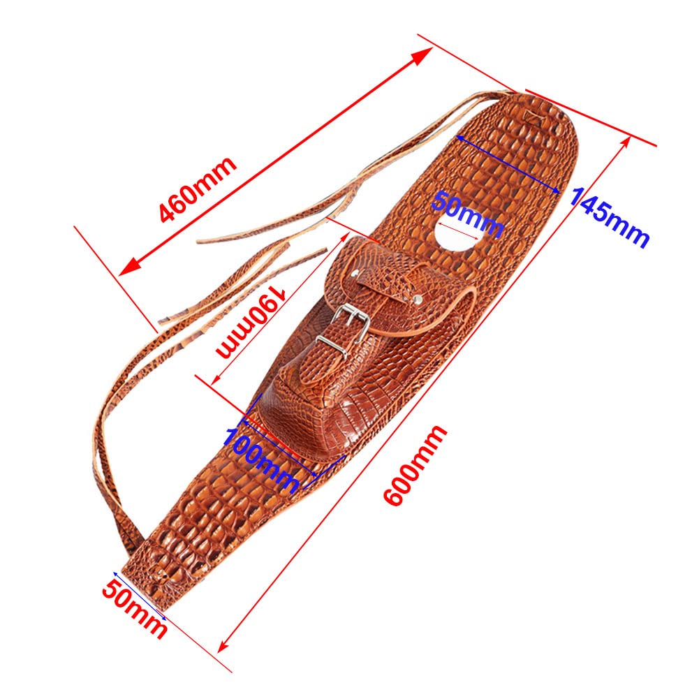 Cninba13 Motorcycle Gas Tank Bag, PU Leather Fuel Tank Bag, Dash Console Center Pouch Brown Bag for Harley Sportster models, XL883 XL1200, 48, 72