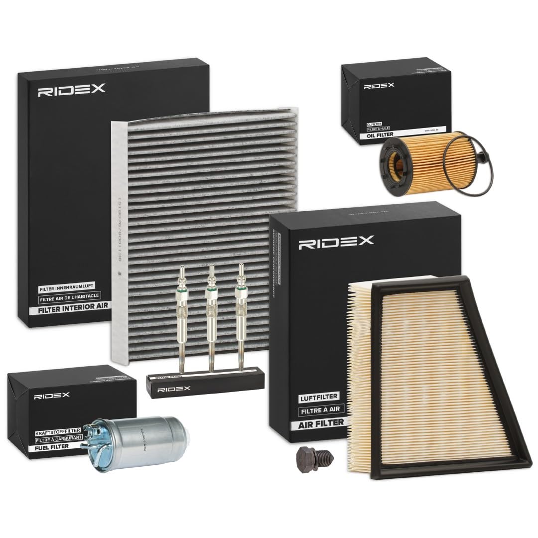 RIDEX 4682P8076 Kit de servicio con tornillo purga aceite con junta tórica Compatible con VW Polo IV Hatchback 9N, 9A Gasóleo