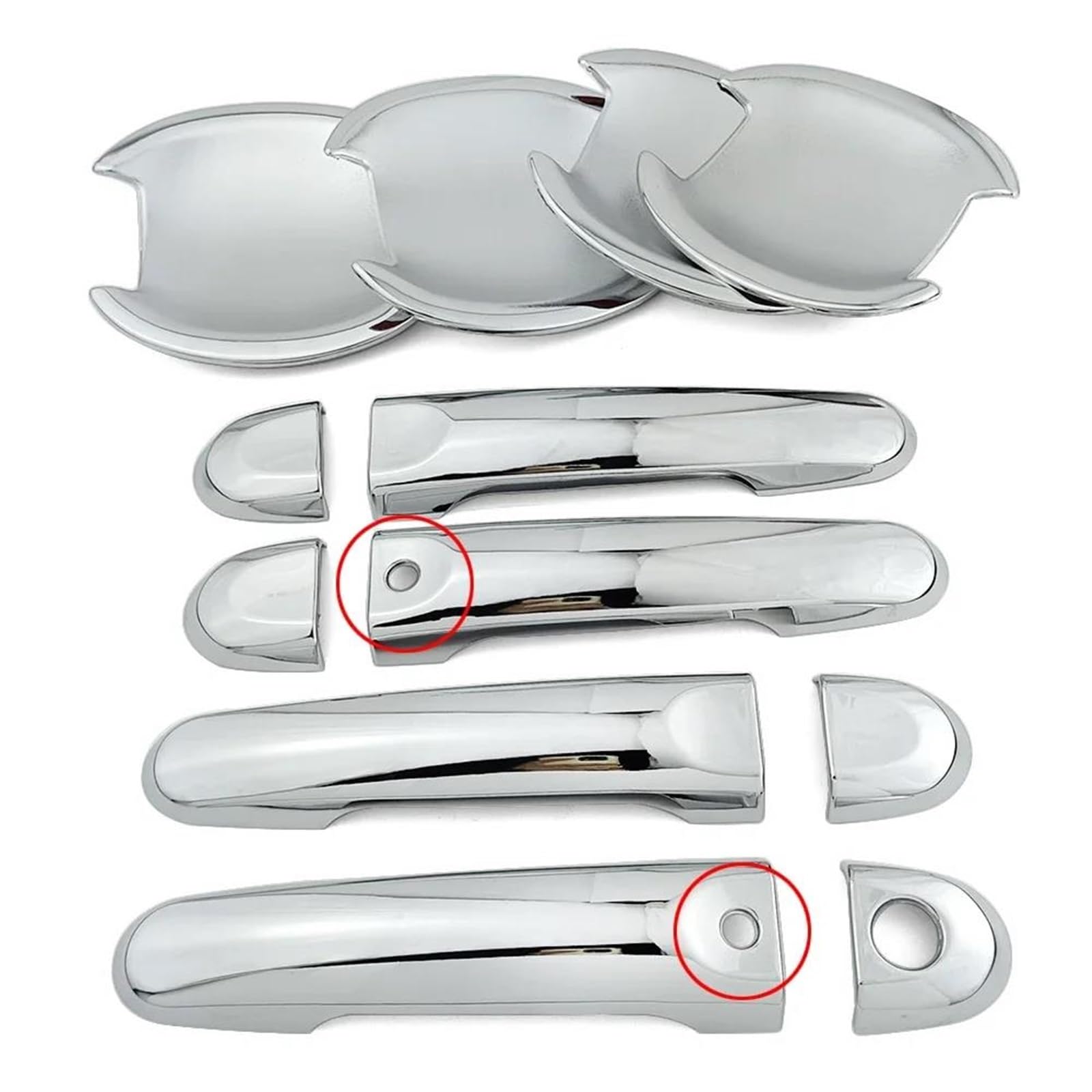 YSDSLS Sleek Door Handle for Nissan for Latio 2011-2018 Car Styling Chrome Door Handle Cover Trim Door Bowl Cover