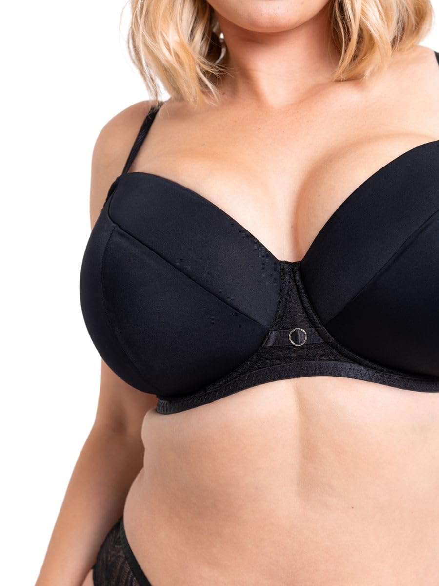 Daze - Reggiseno a balconcino imbottito, colore: Nero