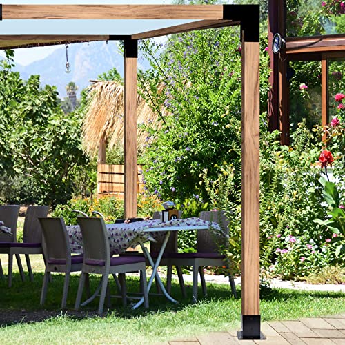 Stainless Steel Woodwork Pergola Kit - 3-Way Right Angle Corner Bracket 4X4 Metal Pergola Brackets Diy Kit - Gazebo Wood Kit Post Base Bracket Anchors Supplied By Iwongo #TOP5