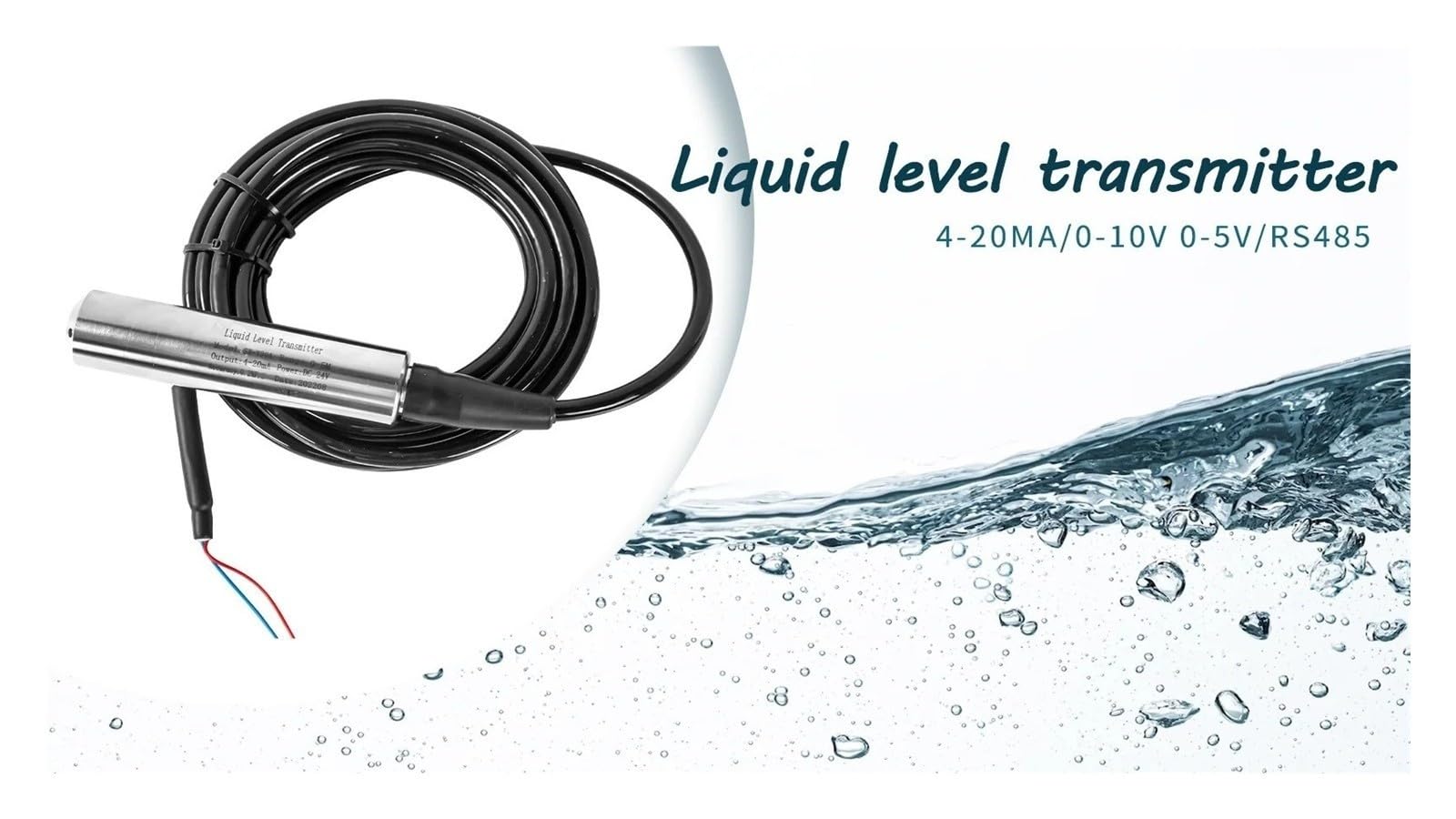 Sensor De Nivel De Agua Sumergible DC24V IP68 0-5 M