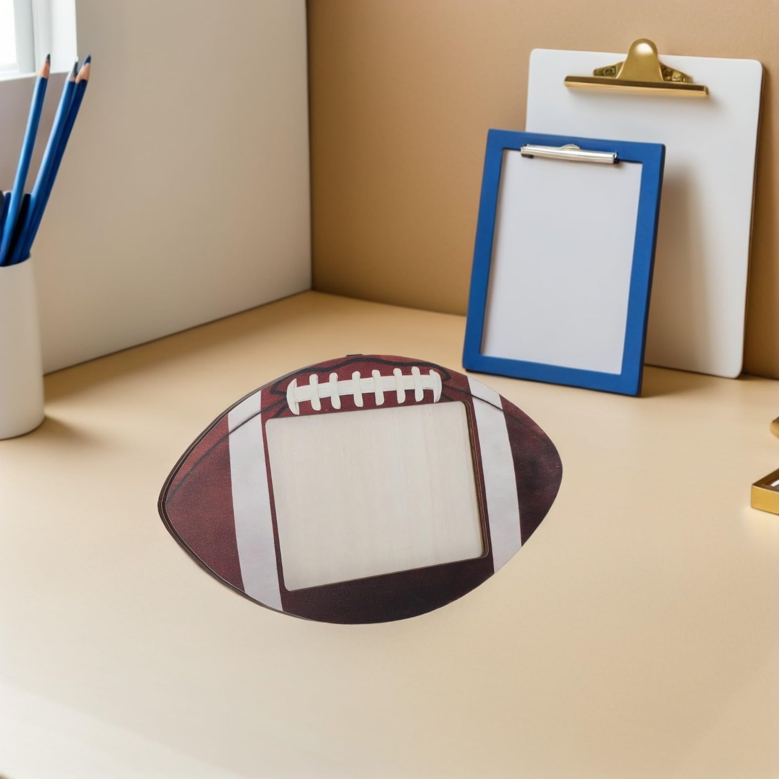 Artibetter 6 Pezzi Cornice Foto Rugby da Tavolo 6x4 in Legno Marrone