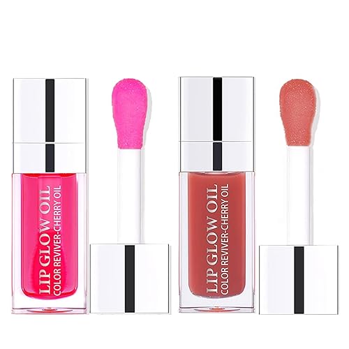 Aceite de labios voluminoso, brillo de labios hidratante, bálsamo labial tintado, aceite de labios transparente, cuidado de labios, cabeza de